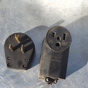 Black Electrical Plug Adapter Set 50A